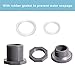 Ququyi 1/2 Inch PVC Bulkhead Water Tank Connector Adapter Fitting with Plugs Thru-Bulk Pipe Fitting for Rain Barrels, Aquariums, Ponds(Set of 3)