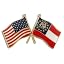 Georgia and USA Gold-Colored Plated