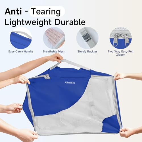 Image of 9 Set Packing Cubes for Travel, Gifts for Women Mom,Anti-Tearing Suitcase Organizer,OlarHike Vacation Essentials & Accessories for Cruise Ship