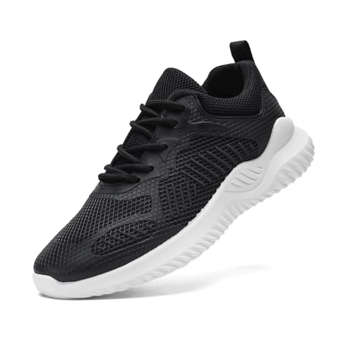 Womens Tennis Running Shoes Unisex Lightweight Breathable Walking Shoes Ultra Soft Flying Knitting Lace Up Fashion Sneakers Non Slip Athletic Trainers Casual Sports Shoes