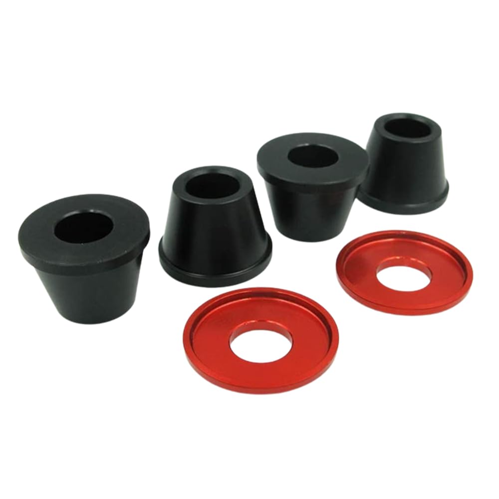 Riloer 1 set di boccole di montaggio per manubrio moto, Compatibile con KXF, CRF, YZF, RM, Dirt, Pit, Off-road, biciclette, moto, nero/rosso
