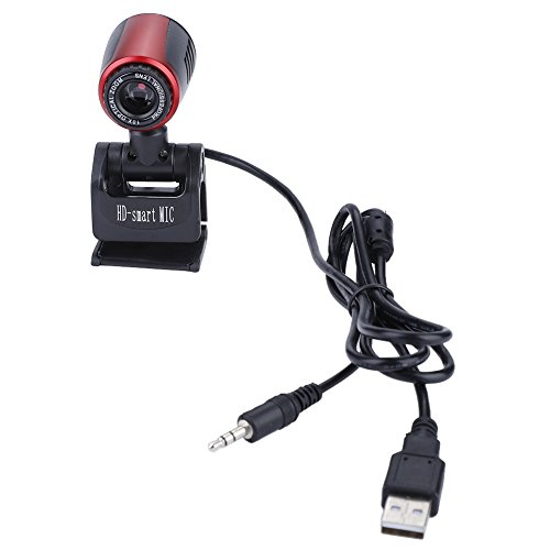 Garsent USB Webcam Camera, 16MP HD USB2.0 Web Camera with Microphone Rotation 360° Computer PC Laptop Skype Video Call Recording Compatible with Windows 2000 / XP / 7/8 / 10 / Vista 32bit.