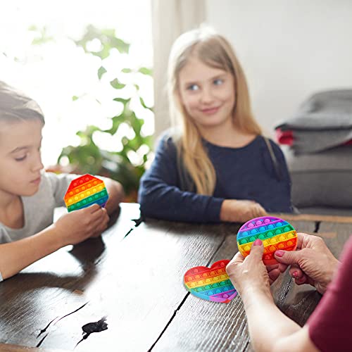 (4 Pack) Pop It Fidget Toys, Pop Its Fidgets Stocking Stuffers For Kids, Fidget Toy Pack Figit Sensory Toys Popit Popits Christmas Kids Stocking Stuffers Ideas Teens Adults Gifts Girls Boys Toddler #TOP3