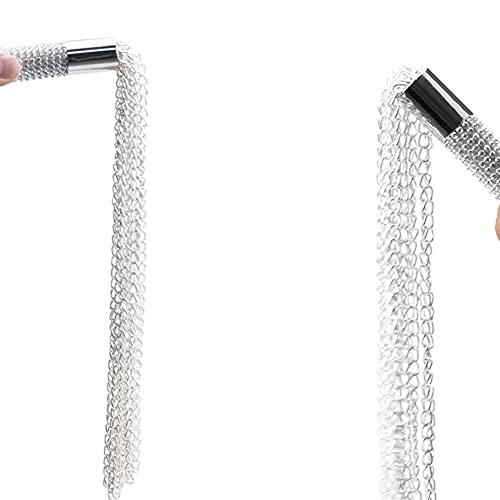 Romi Sm Bdsm Metal Diamond Handle Chain Whip Flogger Flirting Fantasy Fetish Hand Paddle Flirting Fantasy Sex Toys Fetish Hand Paddle Kinky Restraint Bondage Sex Role Play #TOP5