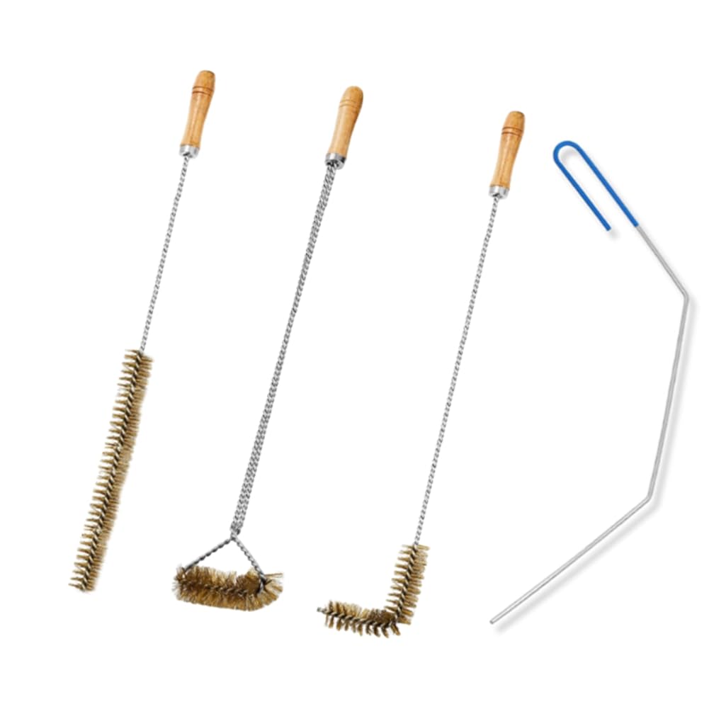 CTRLZS Piece Deep Fryer Cleaning Tool Set of 4-Piece- L Shaped Brush, Cleanout Rod& Long Handle Basket Brush Included