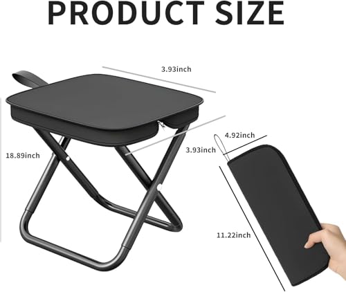 Image of Foldable Outdoor Chairs - Portable Camping & Hiking Stool, Compact Folding Stool for Fishing, Picnic, Travel, Multicolor, Lightweight, khurshi