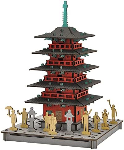 Hacomo 4409 Pusu Five Storied Pagoda (Red) image 5