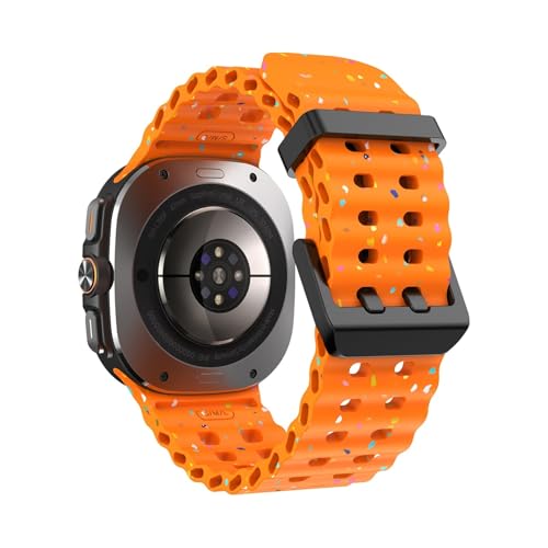 [PLYYQZM] Sam su ng ɍ Galaxy Watch 7 Ultra 47mmpVRXgbv Correa Watchband,WATCH ɍ ULTRA ԂȂNCbNtBbguXbgɓKp(Orange)