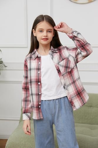 Image of Betusline Boys' Button Down Plaid Shirt