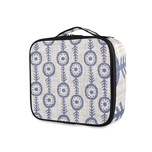 Trousse de maquillage avec séparateurs réglables GAIREG grand format imprimé fleurs