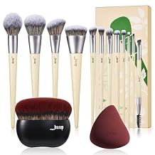 Jessup Makeup Brushes T327 with Foundation Brush+ Makeup Sponge T881
