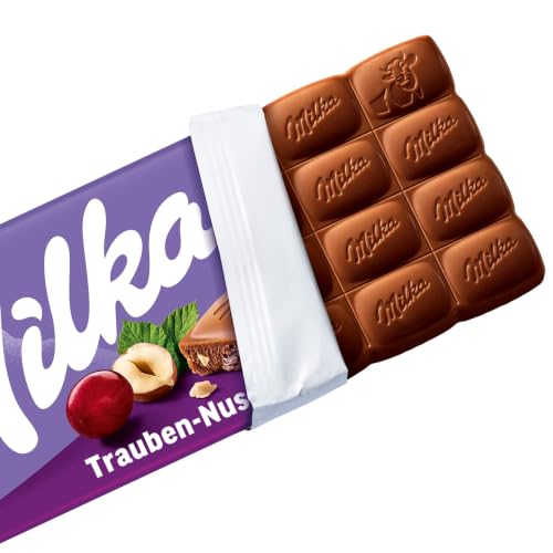 Milka Trauben und Haselnüsse Tafelschokolade, 90 g – Ansicht 2