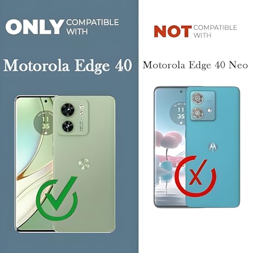 Image of Lifetime Anti-Yellow Clear Back Cover Case for Motorola Edge 40 (Sleek Crystal Hard Back | Shockproof Protection with Camera Protection)