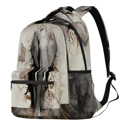 Sac à dos éléphant 3D grand modèle anti-fatigue pour école et ordinateur