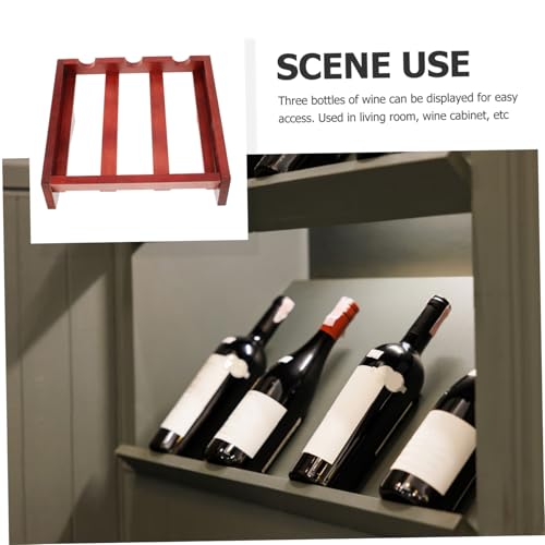 Soporte de madera para botellas de vino rústico miniatura 2