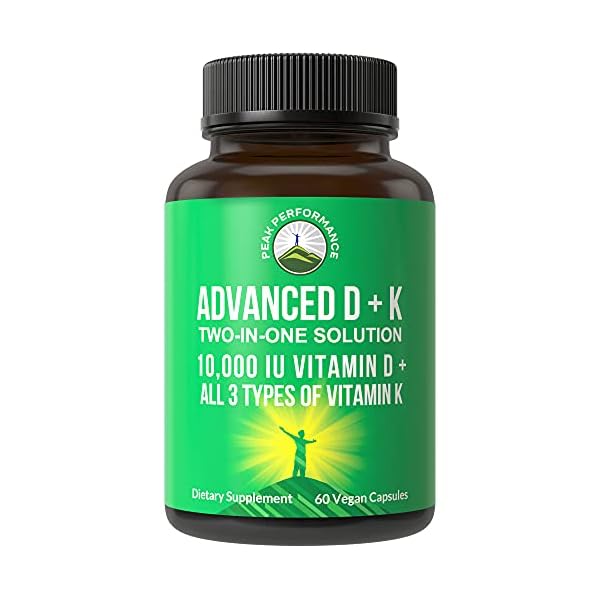 Advanced Vitamin D 10000 IU with All 3 Types of Vitamin K Capsules by