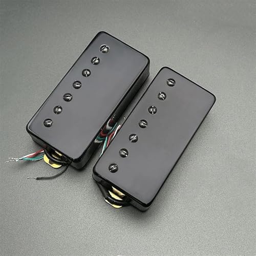 エレキギターピックアップ ギター用真鍮カバー ハムバッカー スロット付きネジ 8.5K/14K コイルスプリットピックアップ 7弦エレキギター用(B+N A)