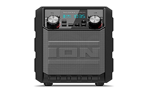 ION Audio Tailgater Express | Compact Water-Resistant Wireless Speaker System with AM/FM Radio & USB Charge Port (20W)