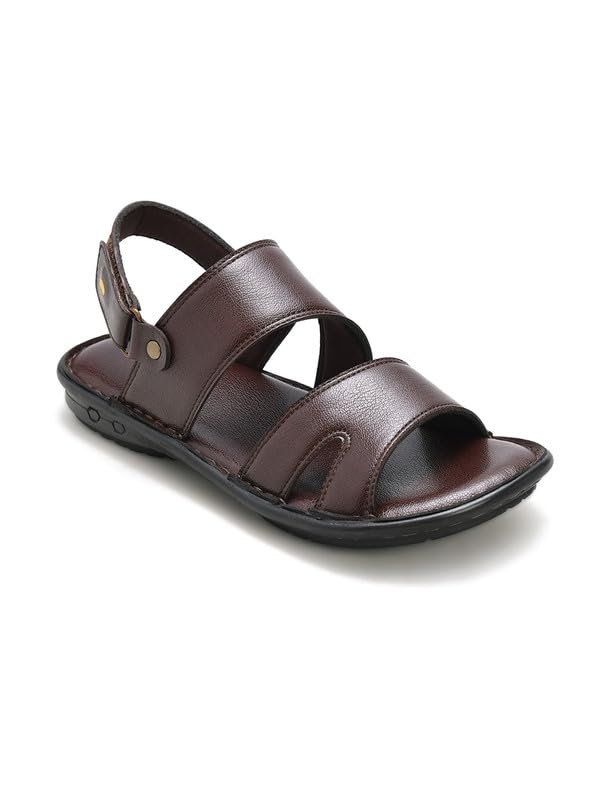smoxx Faux Leather Sandals for Men, Highly Cushioned Men Sandals Casual for Summer, Back Strap Open Toe Footwear, Anti-Skid Comfortable-picture-20