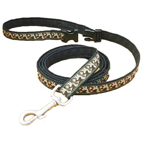 The Good Dog Company-6 Ft Hemp ClickNGo Dog Leashes-Fun Patterns (1 Inch, CamoDog) Cover