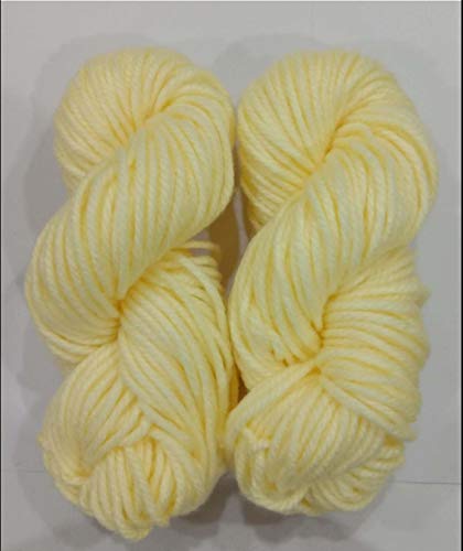 GANGAKnitting Yarn Thick Chunky Wool, Best Used with Crochet Needles - Shade no.23 Colour-Cream, 200 gm