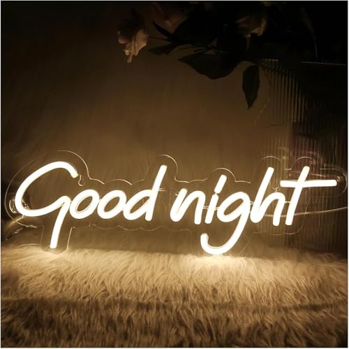 Lampe néon Bonne Nuit pour une ambiance de chambre cosy