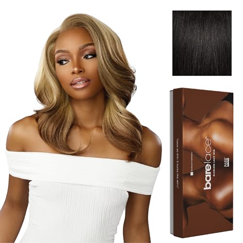 Sensationnel Bare Lace 13X6 Wigs - Unit 14 Lacefrontal Glueless Synthetic 180 Degree Preplucked Hairline (1B OFFBLACK)