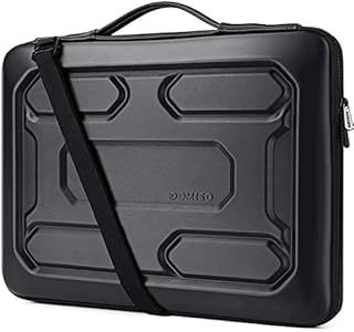 DOMISO 15.6 inch Laptop Sleeve with Handle Shockproof Waterproof EVA Protective Case for 15.6" Lenovo Yoga 720 IdeaPad 310 320 ThinkPad T570/Dell Inspiron 15/15.6" Notebooks/HP Envy 15, Black