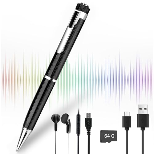 Diktiergerät mit 64GB Kartenleser mit Rauschunterdrückung, Aufnahmegerät, USB Lesegeschwindigkeit Tragbar Abhörgerät Digital für Interview Vortrags Meeting Diktiergerät mit 64GB Kartenleser mit Rauschunterdrückung, Aufnahmegerät, USB Lesegeschwindigkeit Tragbar Abhörgerät Digital für Interview Vortrags Meeting