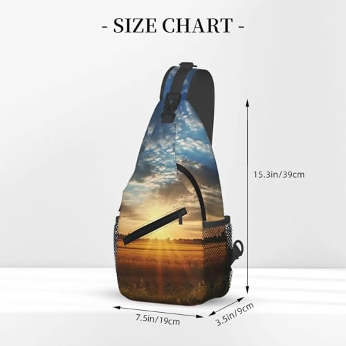 Bolso cruzado deportivo negro para viaje y senderismo miniatura 3