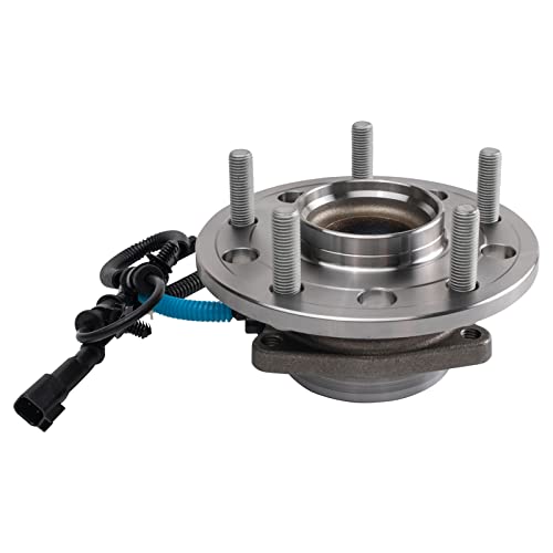 Image of TRQ Rear Driver and Passenger Side Wheel Bearing and Hub Assembly Set 2 Piece Compatible with 2017-2019 Chrysler Pacifica Van Without Adaptive Cruise Control