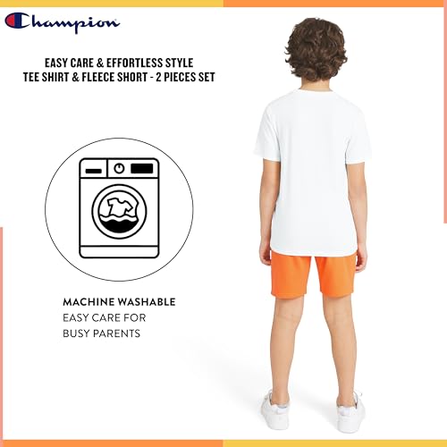 Image of Champion Boys 2 Piece Short Sleeve Shirt and Mesh Shorts Sets