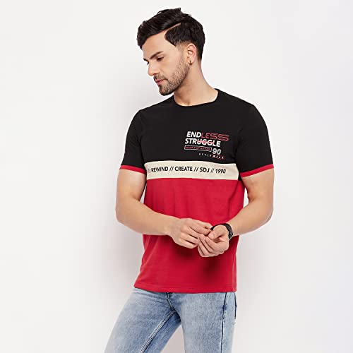 Image of Duke Stardust Men Half Sleeve Round Neck Cotton T-Shirt (LF5830 Black XL)