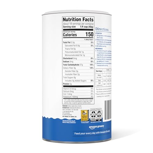Image of Amazon Grocery, Steel Cut Quick Oats, 25 Oz