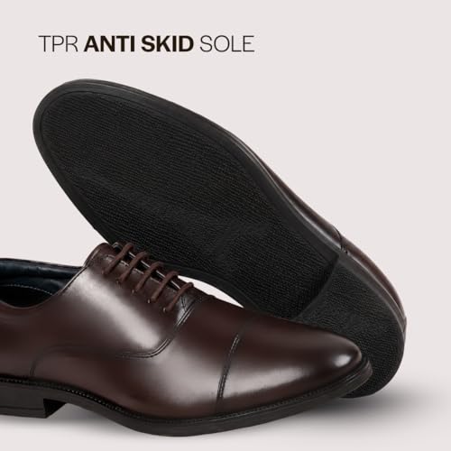 Image of FAUSTO Men's Formal Office Meetings Work Lace-Up Derby Shoes