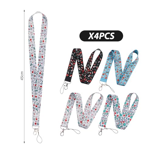 4 Stück Handy-Lanyard, Krankenschwesterzubehör, Krankenschwester-Lanyard, Anhängerzubehör, Krankenschwester-Schlüsselanhänger, Handy-Lanyard