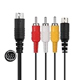 S Video AV Cable for Sega Saturn, S-Video Audio Video TV Cord Compatible with Sega Saturn Console, 1.8M/6FT