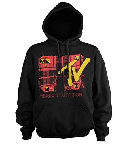 MTV Officially Licensed Plaid Big & Tall Hoodie (Black)