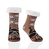 HERYEBING Kuschelsocken für Jungen und Mädchen Flauschige Warm Dicke Plüsch Winter Hüttensocken Stoppersocken Weihnachtssocken Bettsocken Anti Rutsch Socken Kinder Dobermann‌ 3-5 Jahre (S)