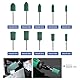 Create idea 30 Stück Gummi Polierbits Zylinderförmig Kegelförmig Polierspitze 3mm Dorn, 4mm 6mm 8mm 10mm 12mm Kopf für Schleifen Polieren