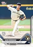 2025 Topps Now Jacob Misiorowski #349 Outduels Paul Skenes with Career High 8ks in Win Milwaukee Brewers Rookie RC Baseball Card