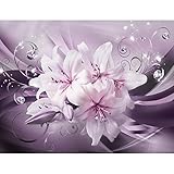 Runa Art Fototapete Blumen Lilien Modern Vlies Wohnzimmer Schlafzimmer Flur - made in Germany - Violett 9433010b