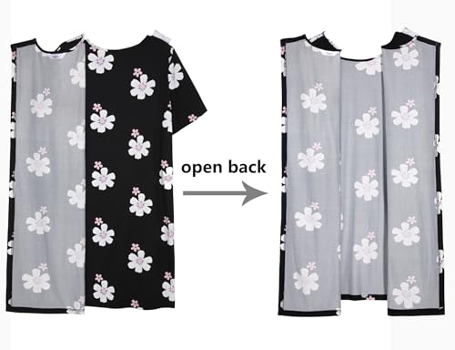 AVIIER Hospital Gowns for Women Open Back Adaptive Clothing Nightgowns Post Shoulder Surgery Dress4