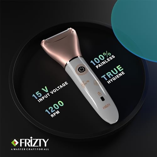 Image of Frizty 2 in 1 Face & Body Trimmer for Women | 2 Heads- Bikini Trimmer & Shaver, Face Trimmer, Full Body Trimmer | Facial Hair Remover For Women | Epilator For Women | Rechargeable| Hair Remover For Women | 1 Year Warranty