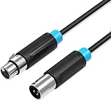 Stereo-Audiokabel – XLR-Stecker auf XLR-Buchse, 10 m, schwarz, ideal für professionelle und...