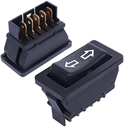 weideer 2Pcs 5 Pin Car Window Switch 12V 20A Control Power Window Lift RV Slide Out Momentary Rocker Switch K-011-JT
