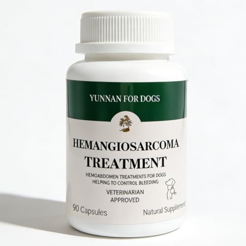 Yunnan Sanqi Capsules for Dogs Herbal Quick Stop Bleeding Blood Support for Hemangiosarcoma Hemoabdomen Cancer Bleeding Pericardial Effusion Ulcer-Related Bleeding Bloody Stools - 90 Capsules