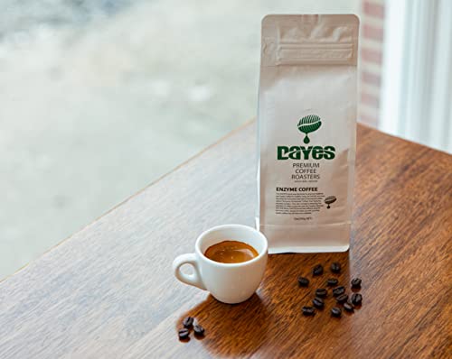Dayes Enzyme Fermented Coffee - Whole Bean 7 Oz (200G) I Low Caffeine I Medium Dark Roast I Low Acid I Gentle On Stomach I Excellent For Espresso #TOP2