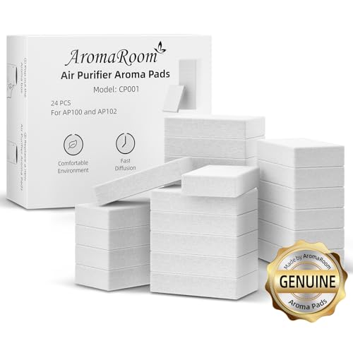 AromaRoom Air Purifier Aroma Pad for AP100 Air Purifier, 24 Packs Essential Oil Replacement Aromatherapy Cotton Pads, CP001