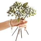 JD ARTIFICIAL PLANTS 8 Bundles of 11.4" Artificial Berry Stems Floral Sprays Berry Fruit Picks for H